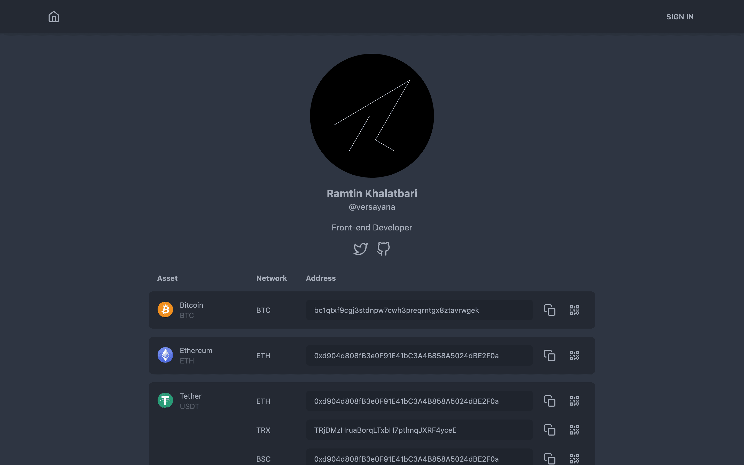 Crypto Profile screenshot 1