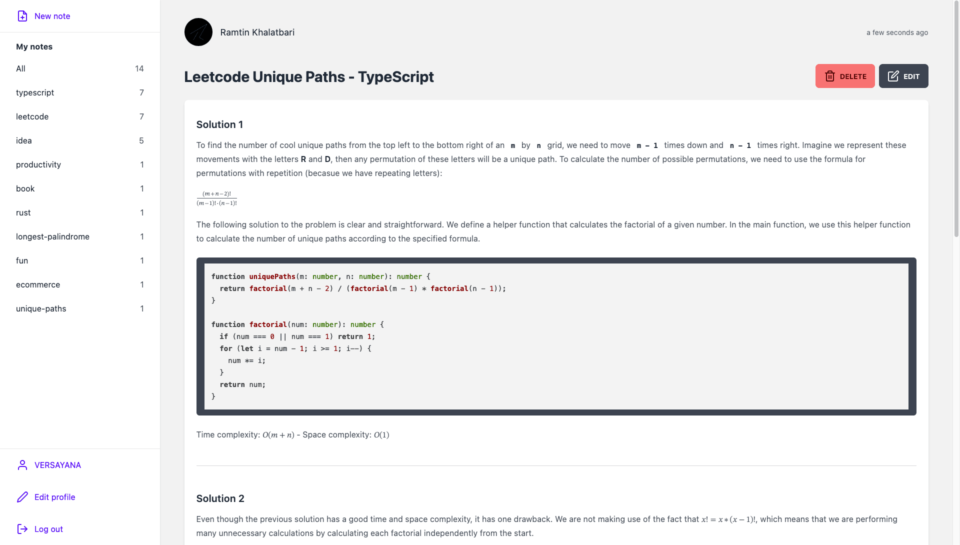 Markdown Notes screenshot 2