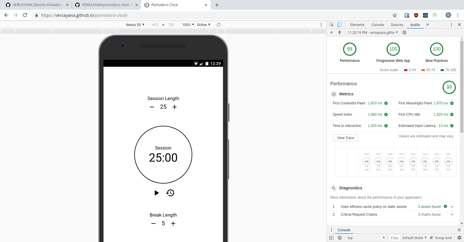 Pomodoro Clock screenshot 3