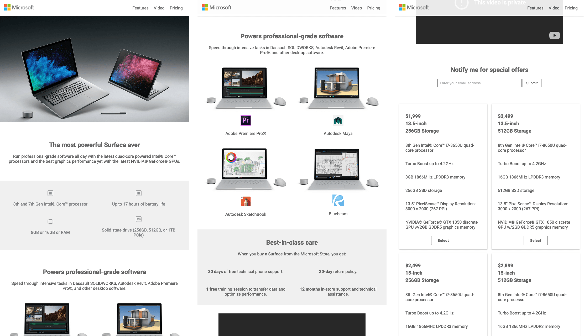 Product Landing Webpage screenshot 1