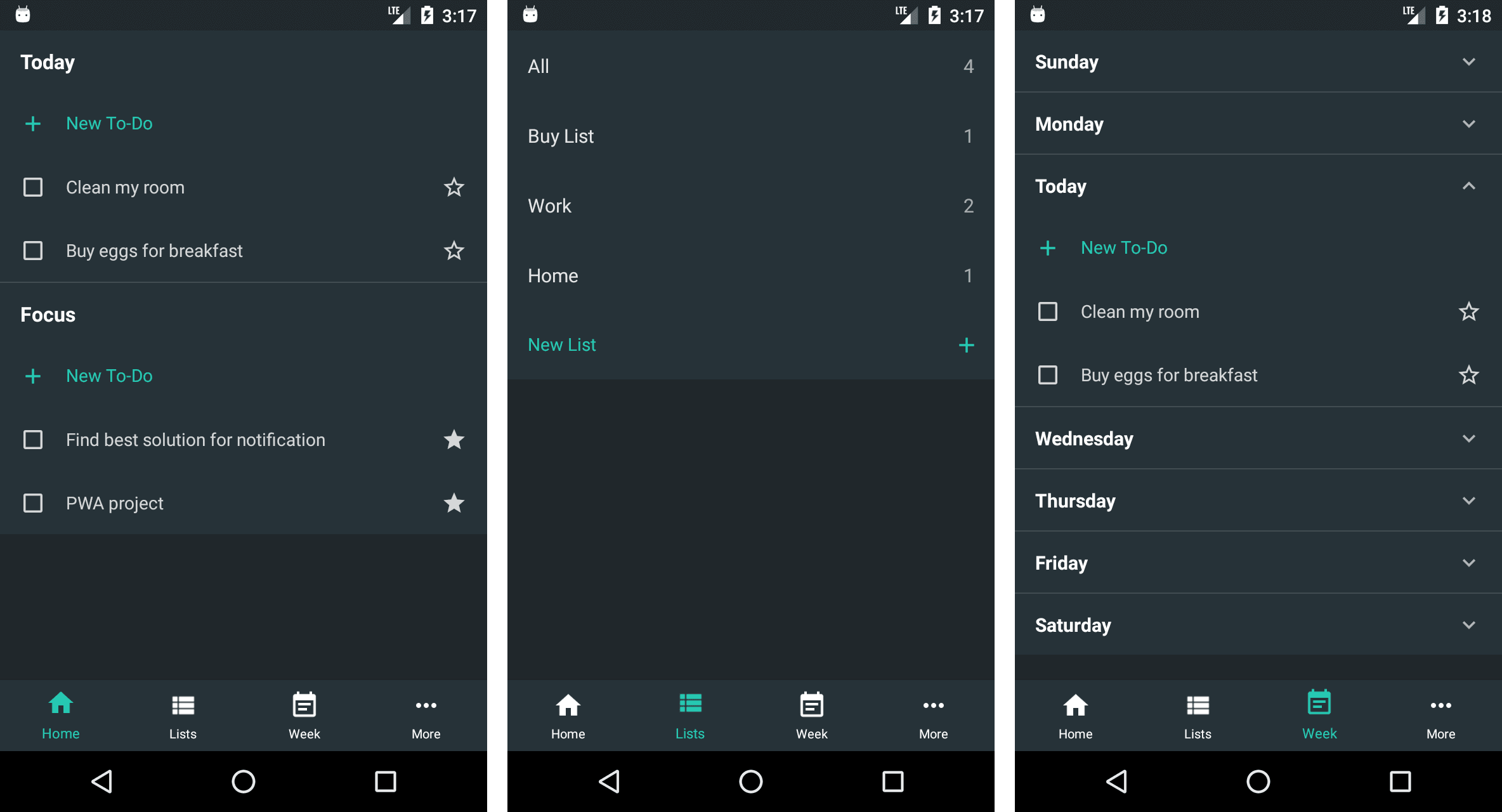Simple to-do mobile app screenshot 1
